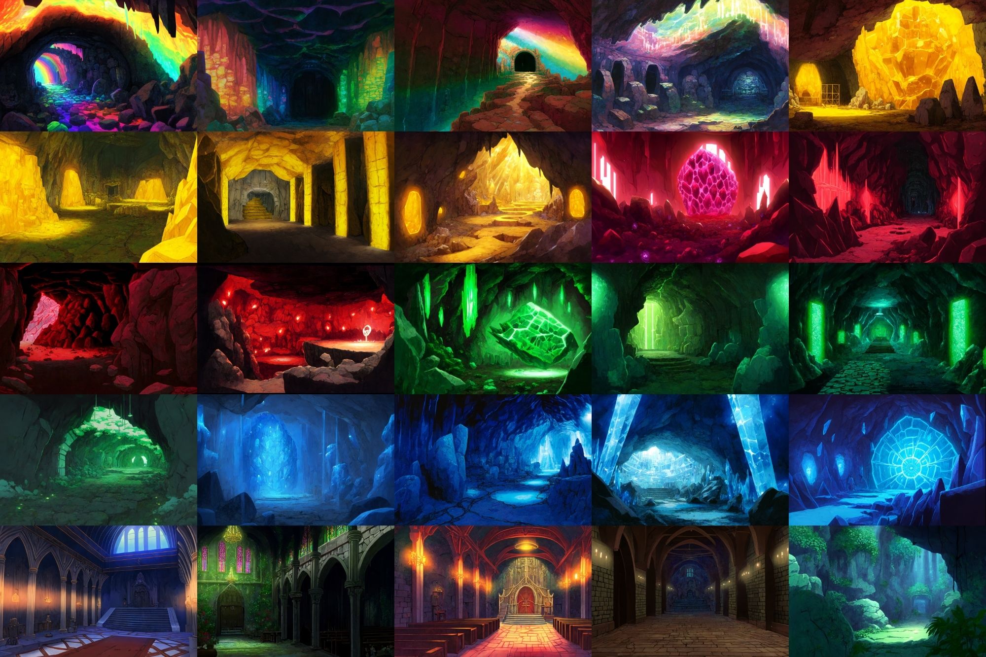 サンプル画像4:【アニメ映画風のダンジョン背景】著作権フリーの高解像度画像（100枚）(Game Material Store) [d_267387]