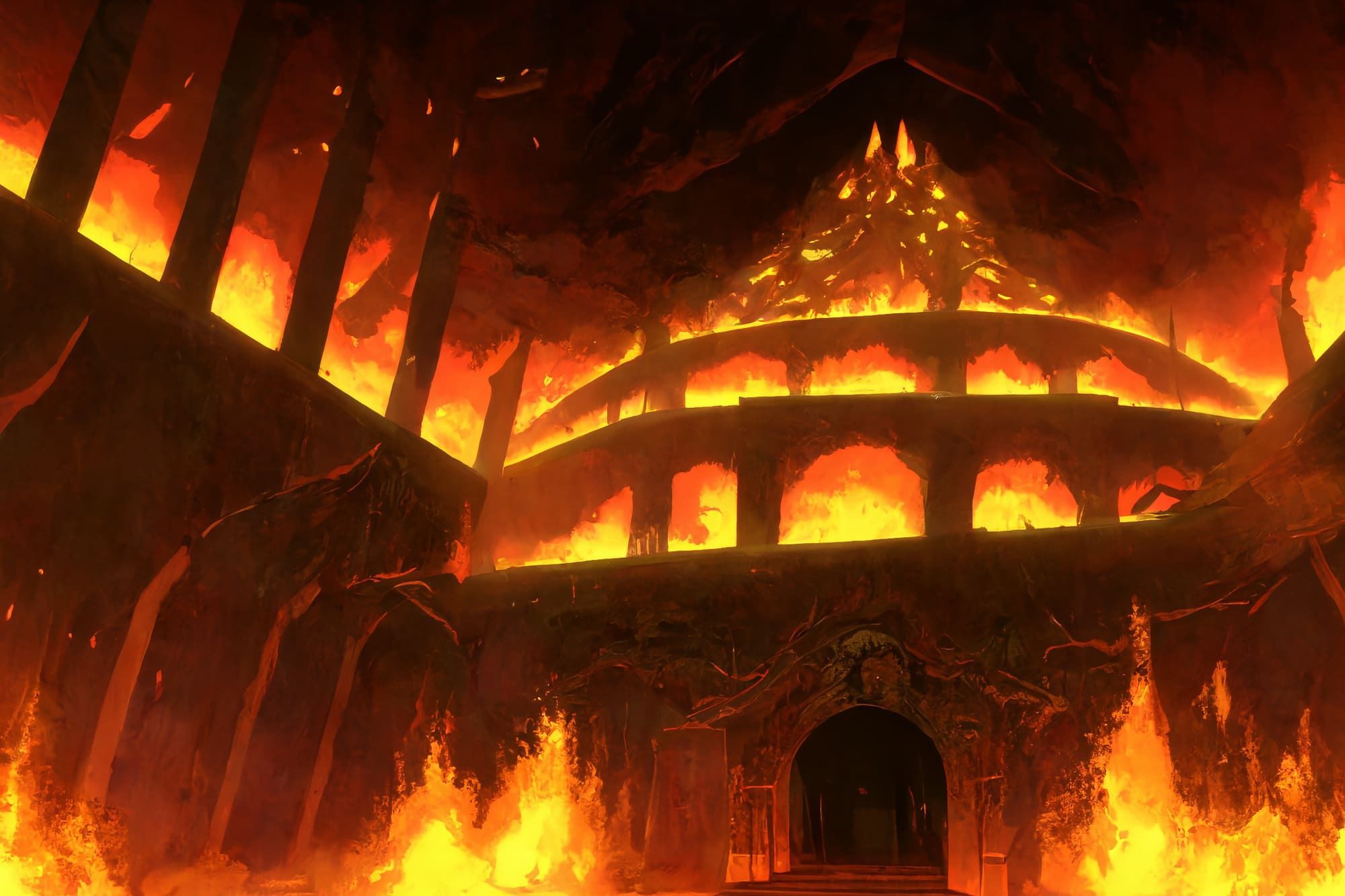 サンプル画像5:【アニメ映画風のダンジョン背景】著作権フリーの高解像度画像（100枚）(Game Material Store) [d_267387]