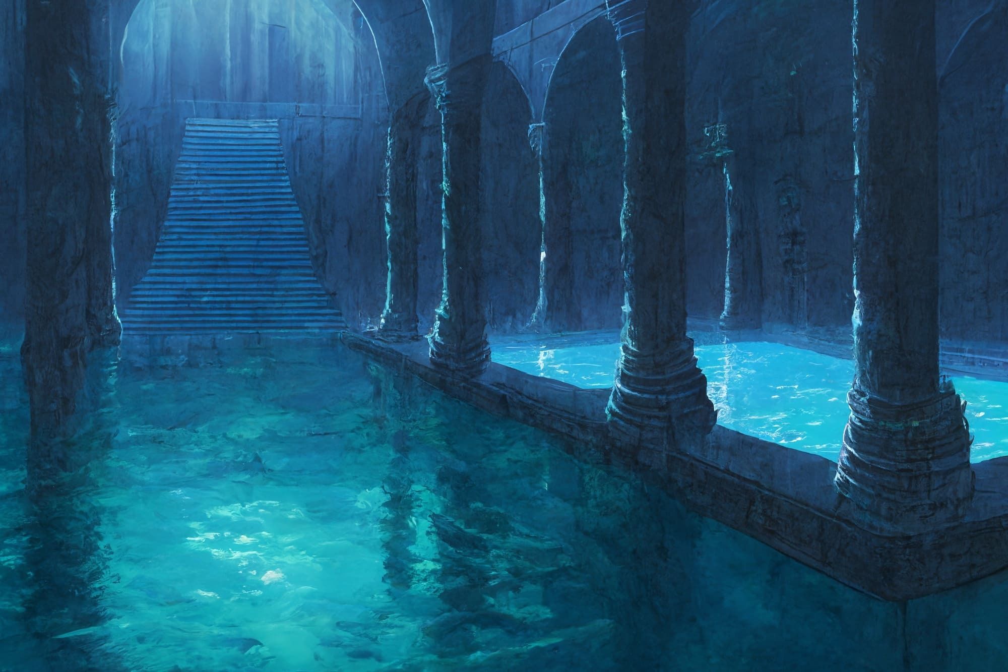 サンプル画像6:【アニメ映画風のダンジョン背景】著作権フリーの高解像度画像（100枚）(Game Material Store) [d_267387]