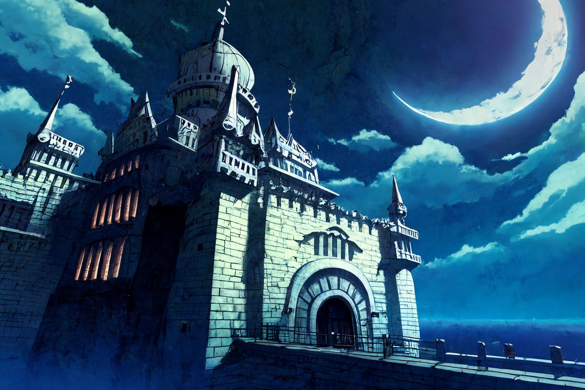 【アニメ映画風の城や室内の背景】著作権フリーの高解像度画像（100枚）のサンプル画像 6