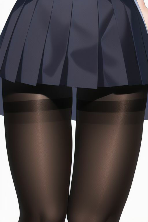 サンプル画像1:ミニスカ黒ストふとももCG集サンプル(眠いちりめん) [d_267453]