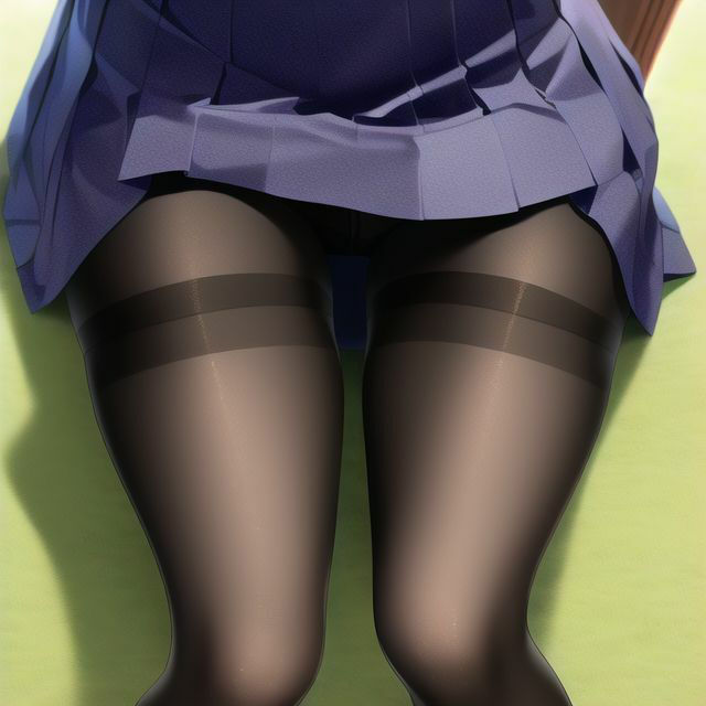 サンプル画像2:ミニスカ黒ストふとももCG集サンプル(眠いちりめん) [d_267453]