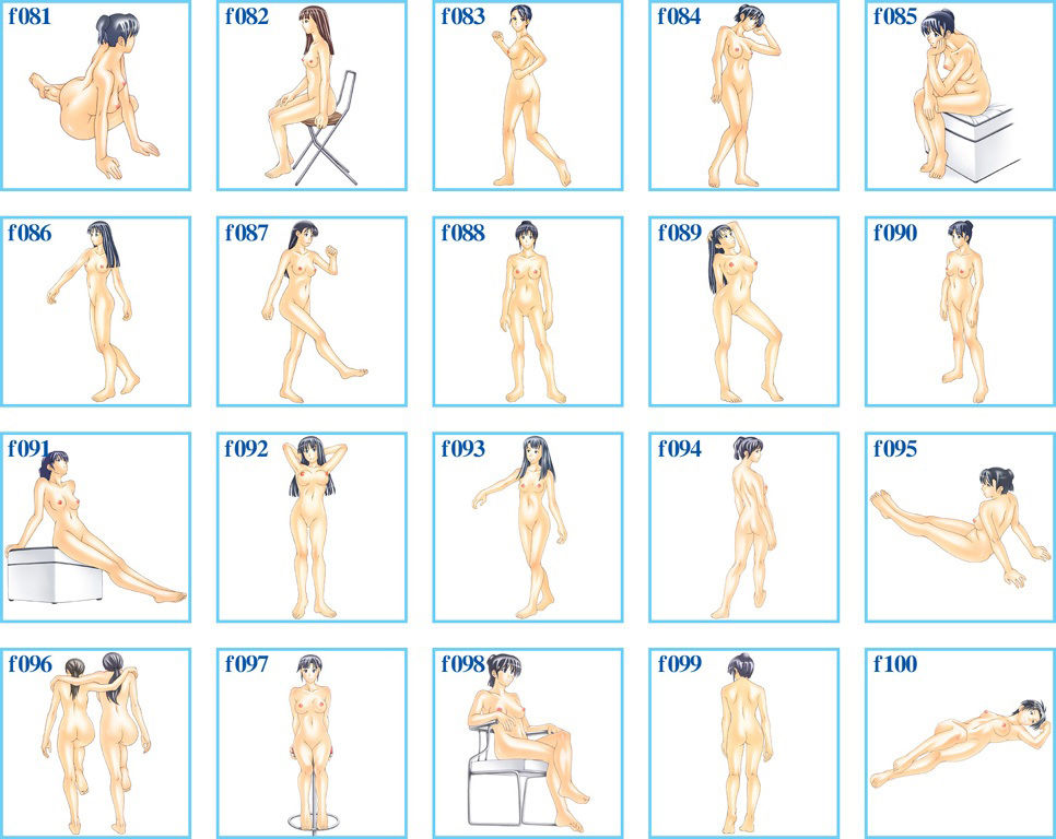 サンプル画像3:裸婦イラストポーズ集 vol.05(海老の酒蒸し) [d_267481]