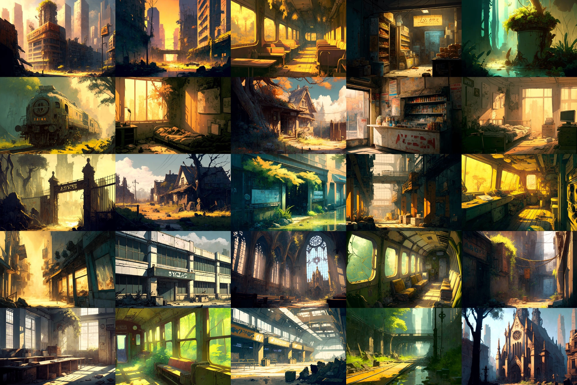 サンプル画像1:【美麗で幻想的な廃墟系の背景】著作権フリーの高解像度画像（100枚）(Game Material Store) [d_267565]