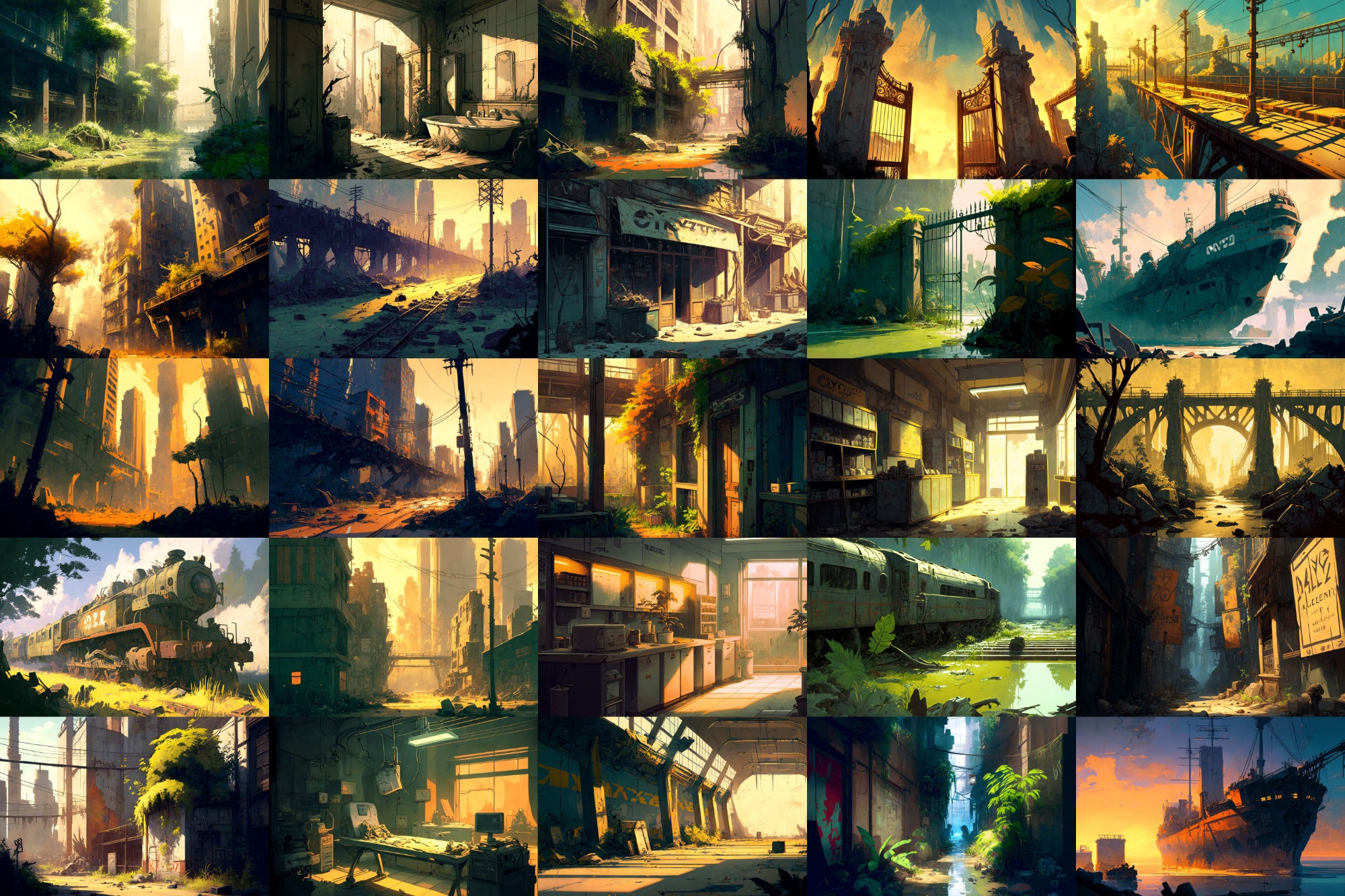 サンプル画像2:【美麗で幻想的な廃墟系の背景】著作権フリーの高解像度画像（100枚）(Game Material Store) [d_267565]