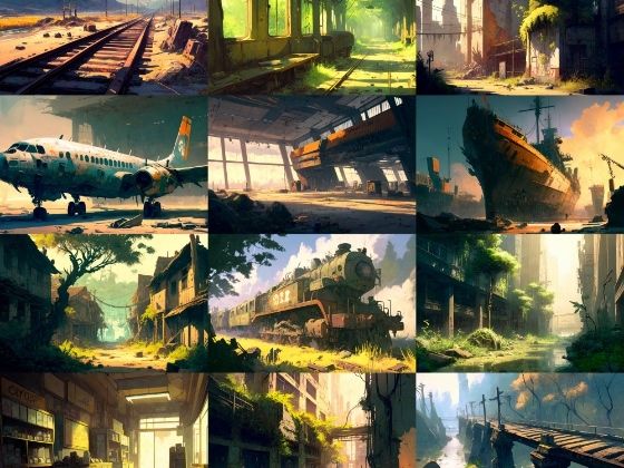 【美麗で幻想的な廃墟系の背景】著作権フリーの高解像度画像（100枚）