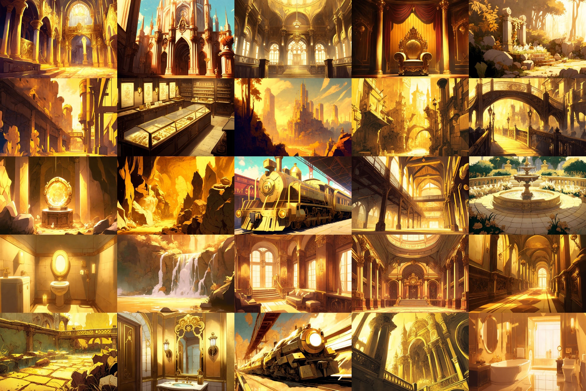 サンプル画像1:【美麗幻想的黄金郷系の背景】著作権フリーの高解像度画像（100枚）(Game Material Store) [d_267653]