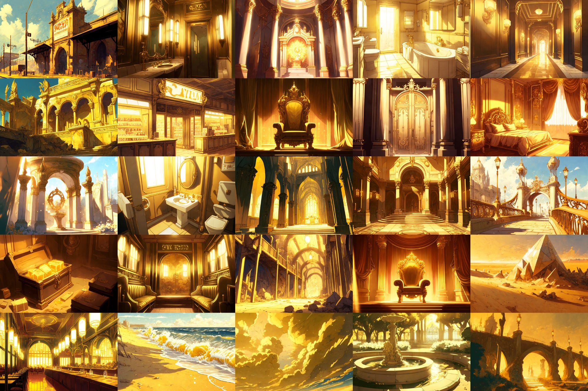 サンプル画像3:【美麗幻想的黄金郷系の背景】著作権フリーの高解像度画像（100枚）(Game Material Store) [d_267653]