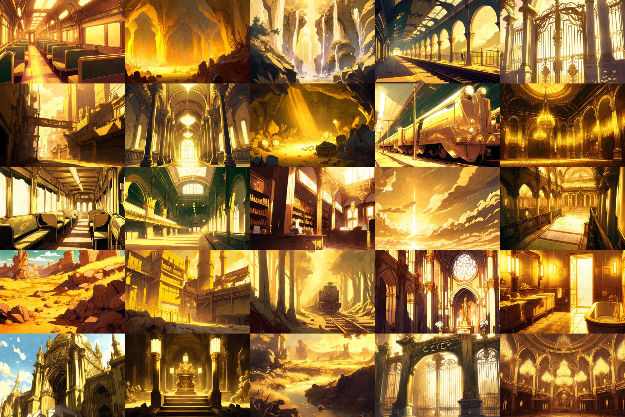 サンプル画像4:【美麗幻想的黄金郷系の背景】著作権フリーの高解像度画像（100枚）(Game Material Store) [d_267653]