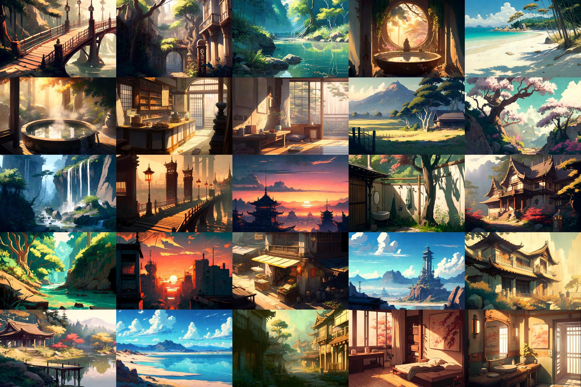 サンプル画像1:【美麗で幻想的な和風系の背景】著作権フリーの高解像度画像（100枚）(Game Material Store) [d_267654]