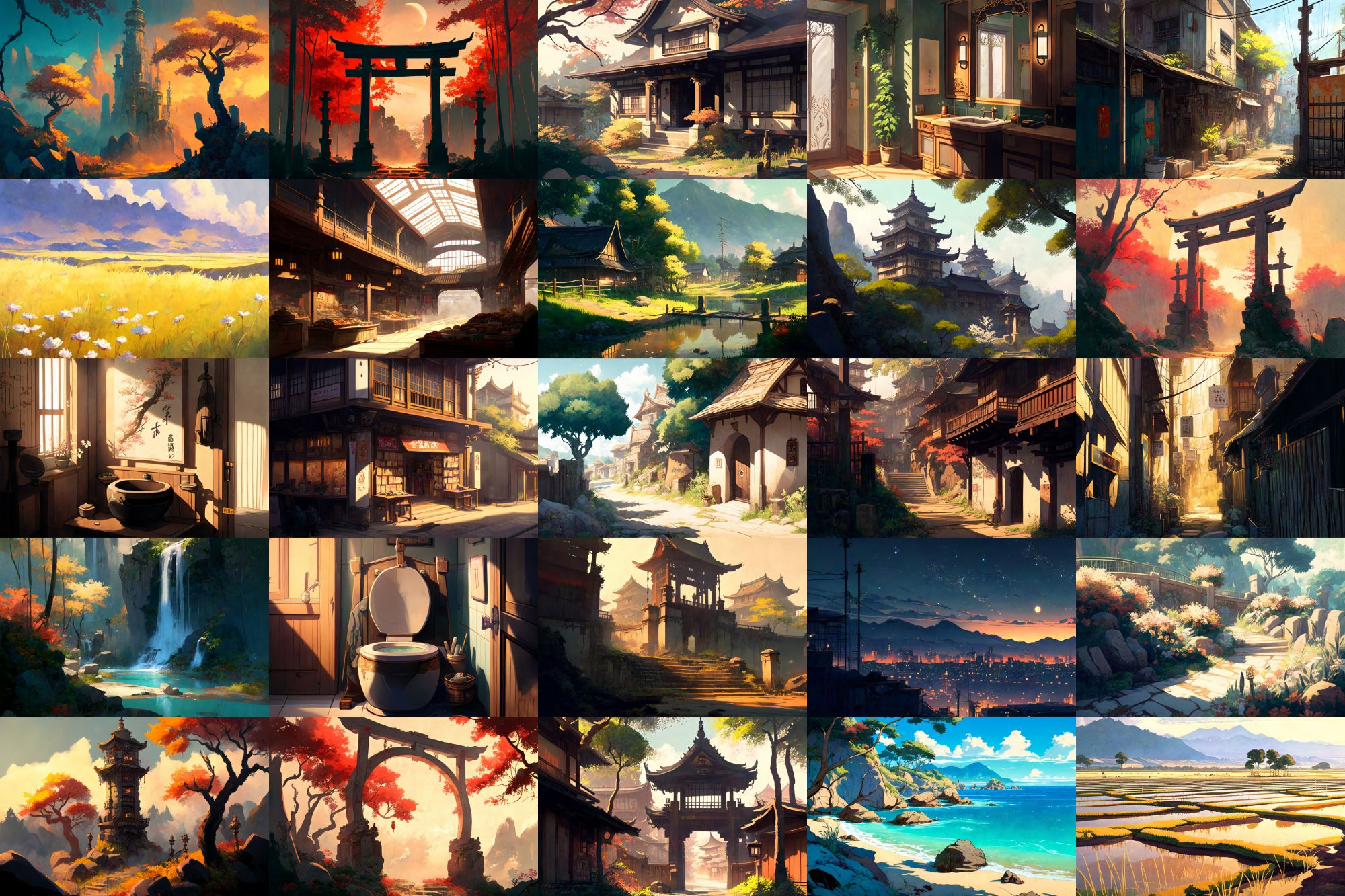 サンプル画像2:【美麗で幻想的な和風系の背景】著作権フリーの高解像度画像（100枚）(Game Material Store) [d_267654]