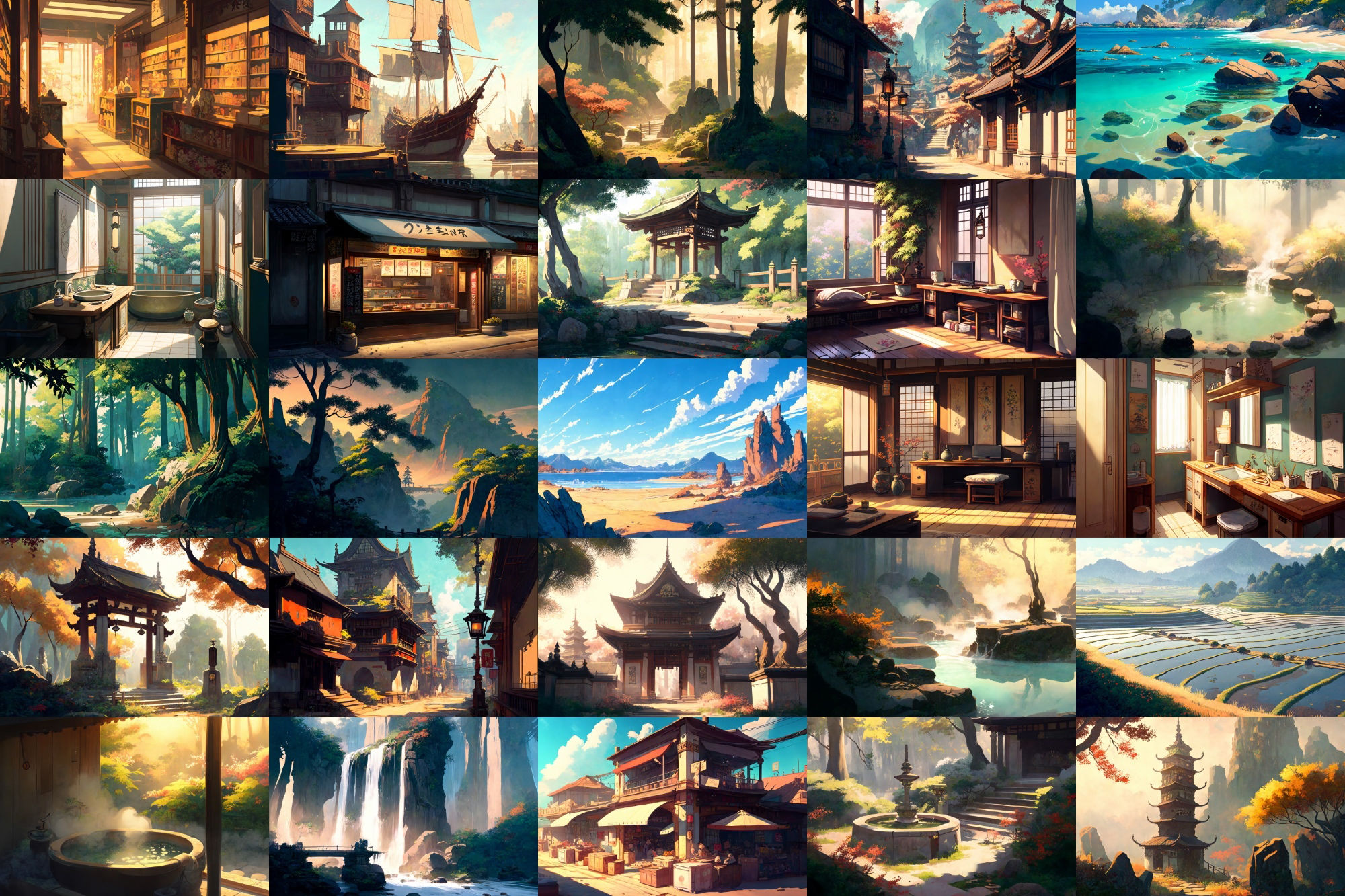 サンプル画像3:【美麗で幻想的な和風系の背景】著作権フリーの高解像度画像（100枚）(Game Material Store) [d_267654]