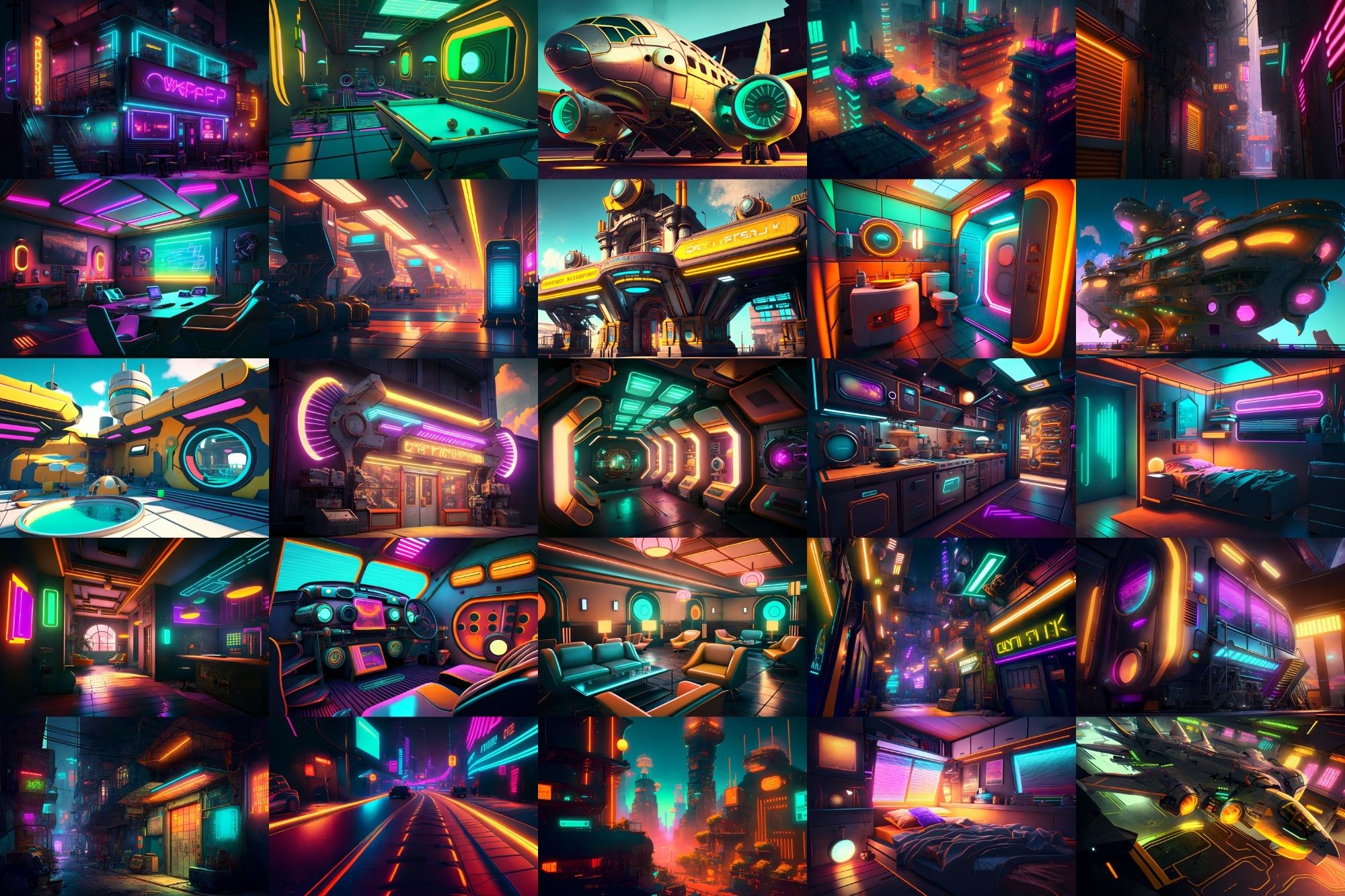 サンプル画像1:【超リアルなサイバーパンク背景】著作権フリーの高解像度画像（100枚）(Game Material Store) [d_267758]