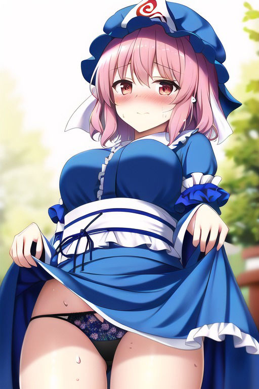 東方キャラ スカートたくし上げCG集
