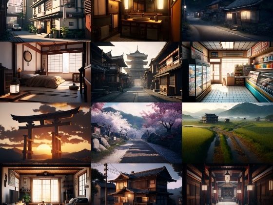 【超リアルな和風系の背景】著作権フリーの高解像度画像（100枚）