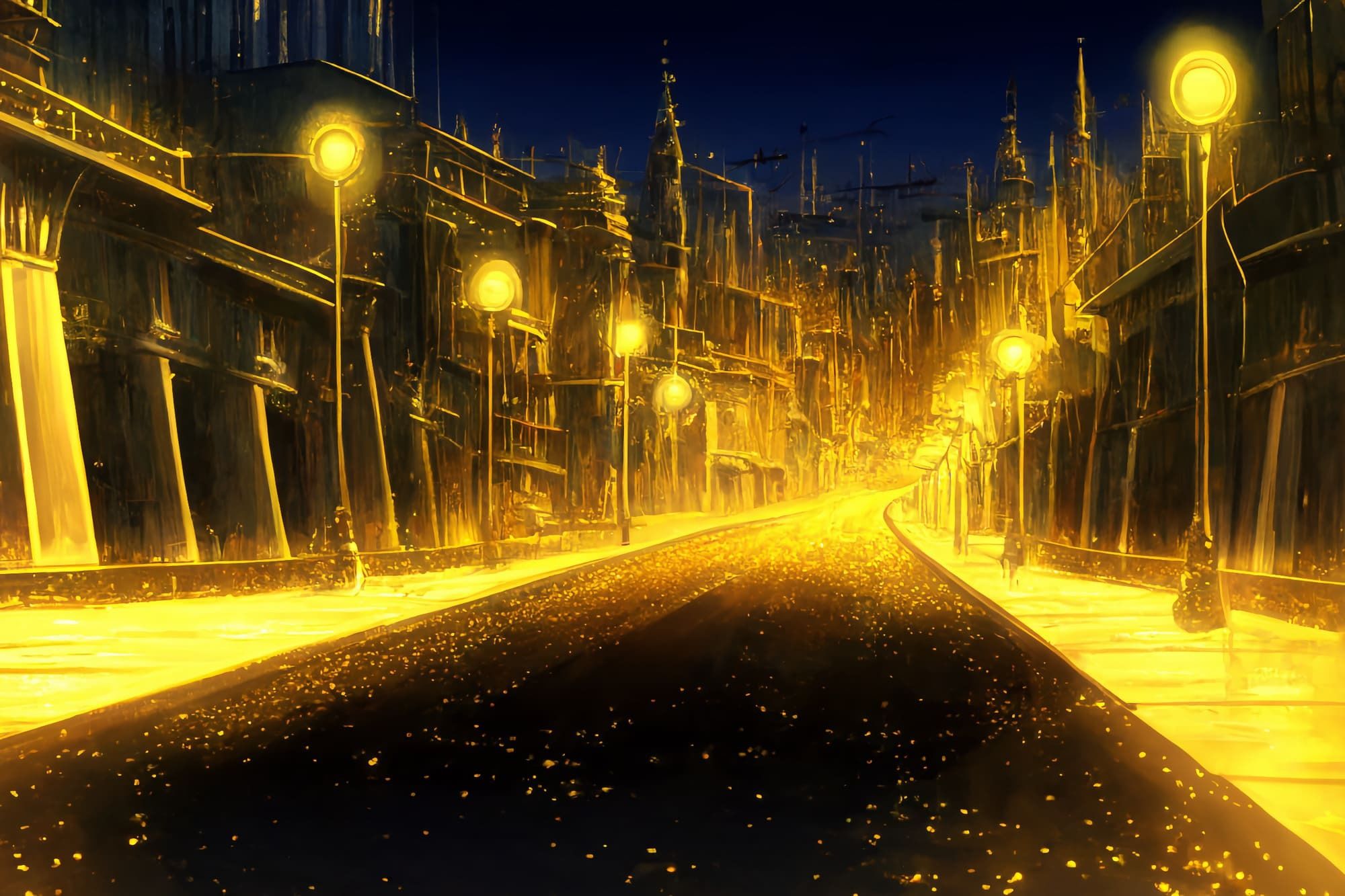 サンプル画像6:【アニメ映画風の黄金郷系背景】著作権フリーの高解像度画像（100枚）(Game Material Store) [d_268074]