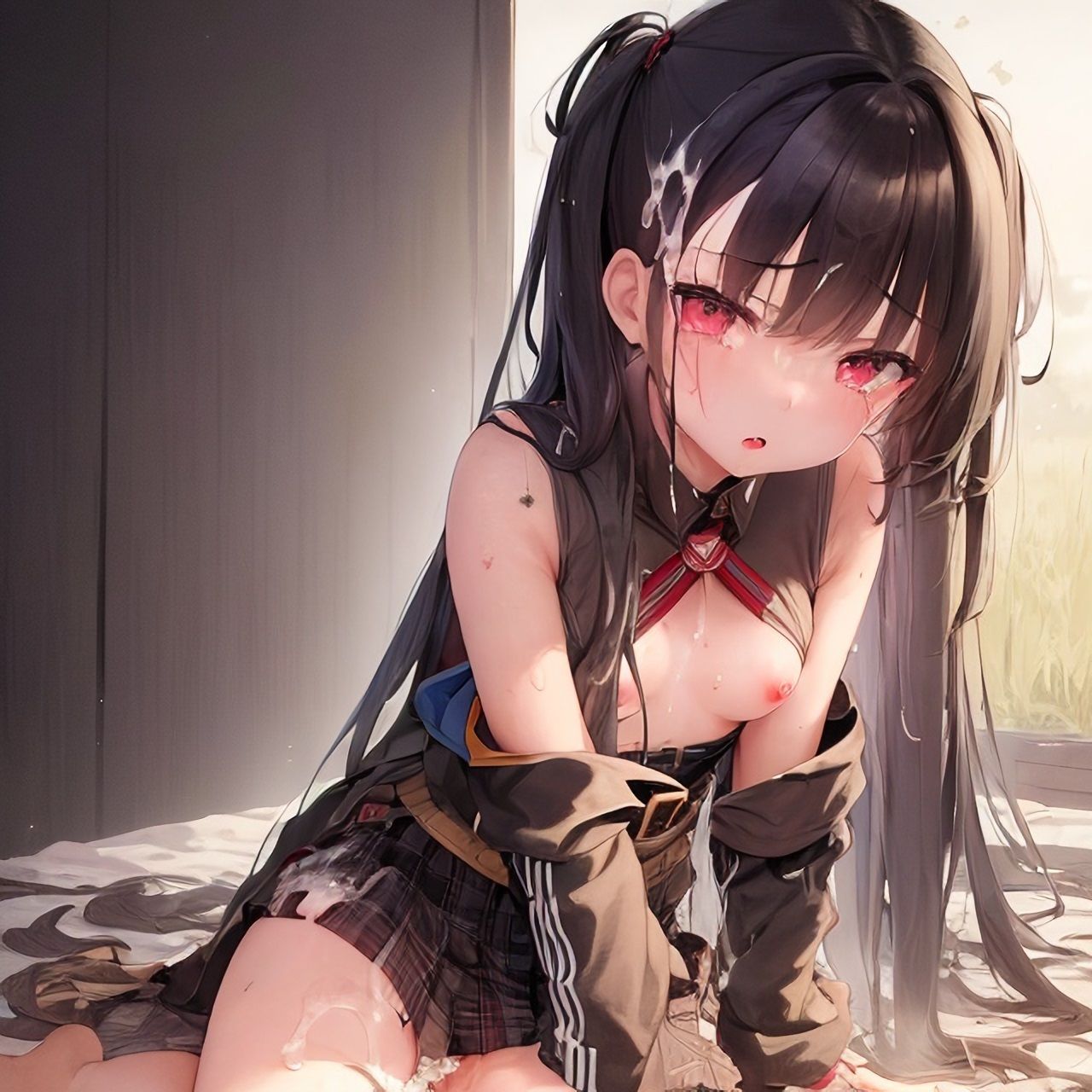 サンプル画像4:戦場で捕まった少女たち(お天気雨) [d_268296]