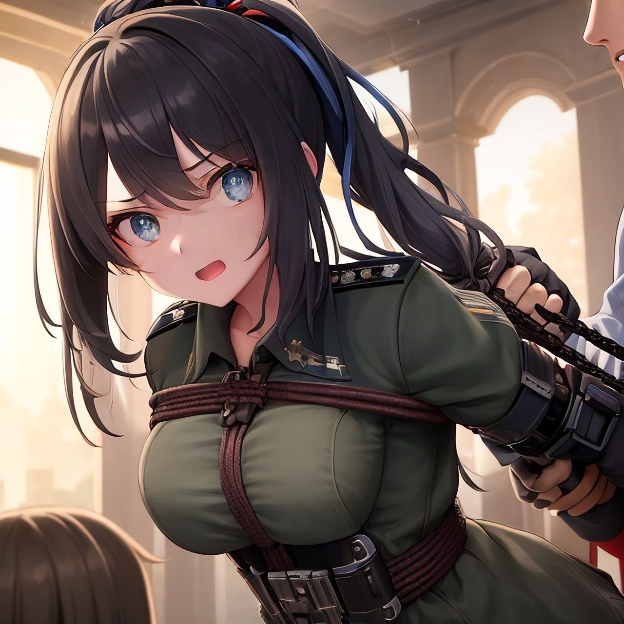 サンプル画像5:戦場で捕まった少女たち(お天気雨) [d_268296]