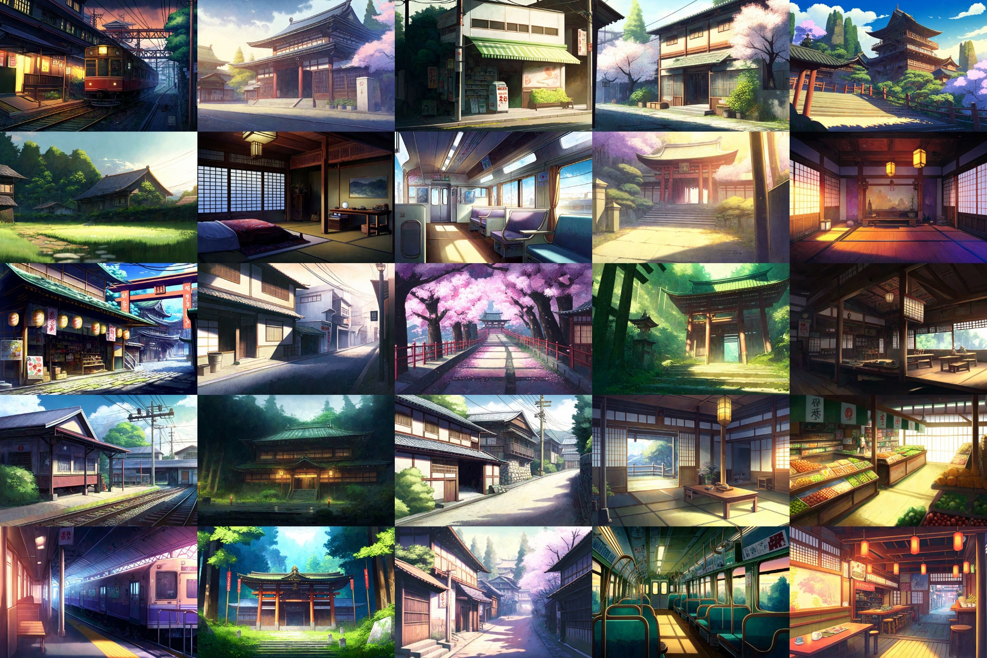 サンプル画像3:【アニメ映画風の和風系の背景】著作権フリーの高解像度画像（100枚）(Game Material Store) [d_268456]