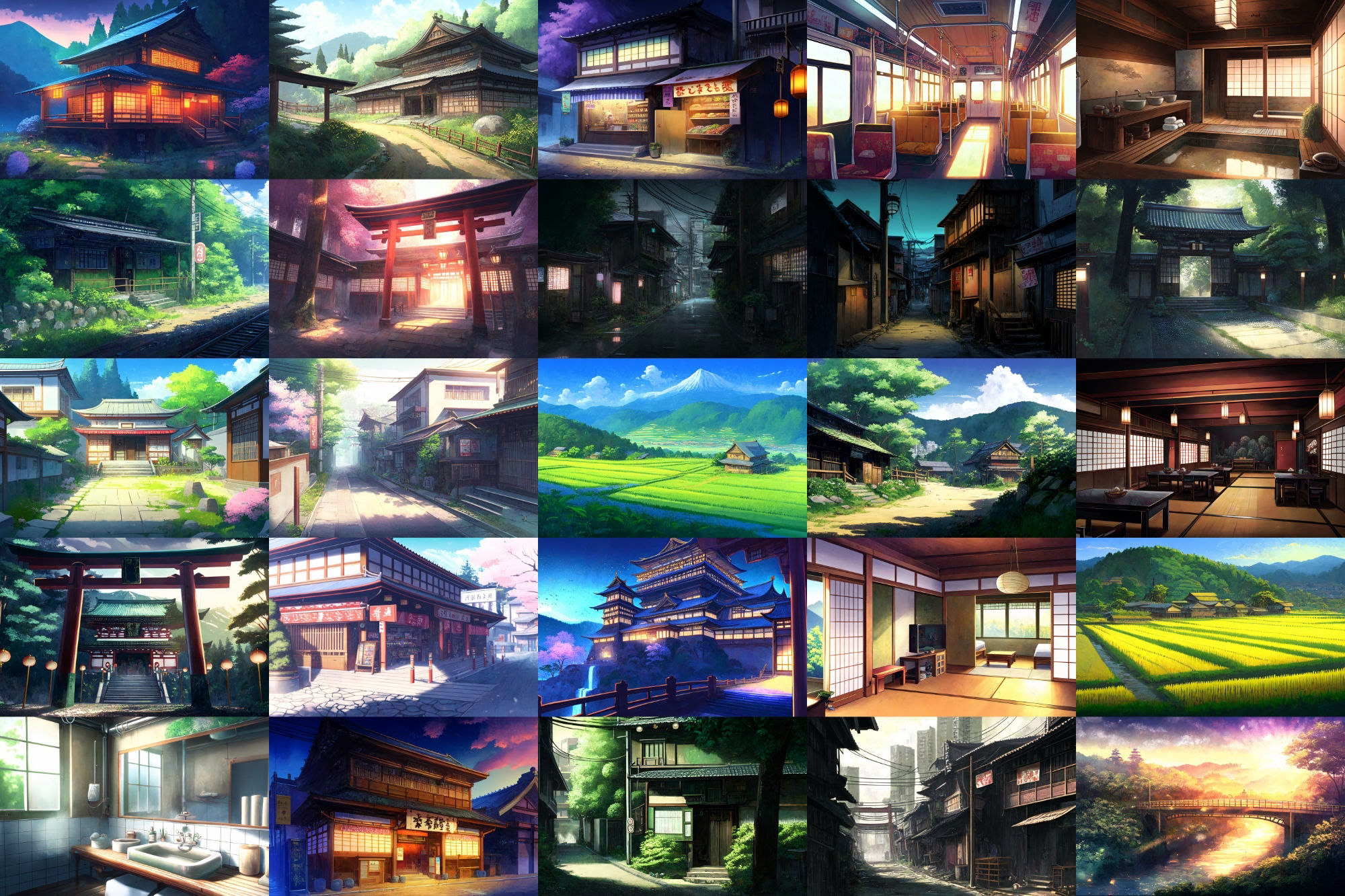 サンプル画像4:【アニメ映画風の和風系の背景】著作権フリーの高解像度画像（100枚）(Game Material Store) [d_268456]