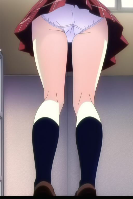 サンプル画像1:【純白パンツ】アニメキャラ風パンチラ盗撮キャプ写真集（50枚）(イラスト大賢者) [d_268464]