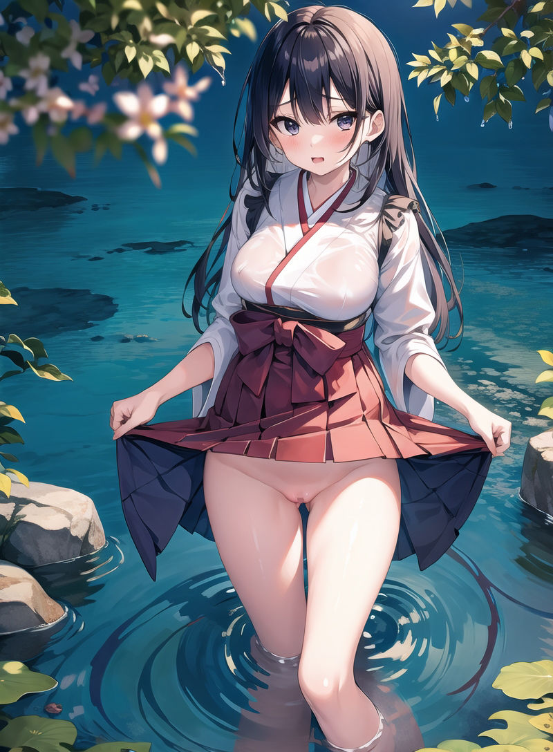 サンプル画像6:今でも穿いてない巫女さんがいると噂の地方神社に行ってきた！(狼芝居) [d_268552]