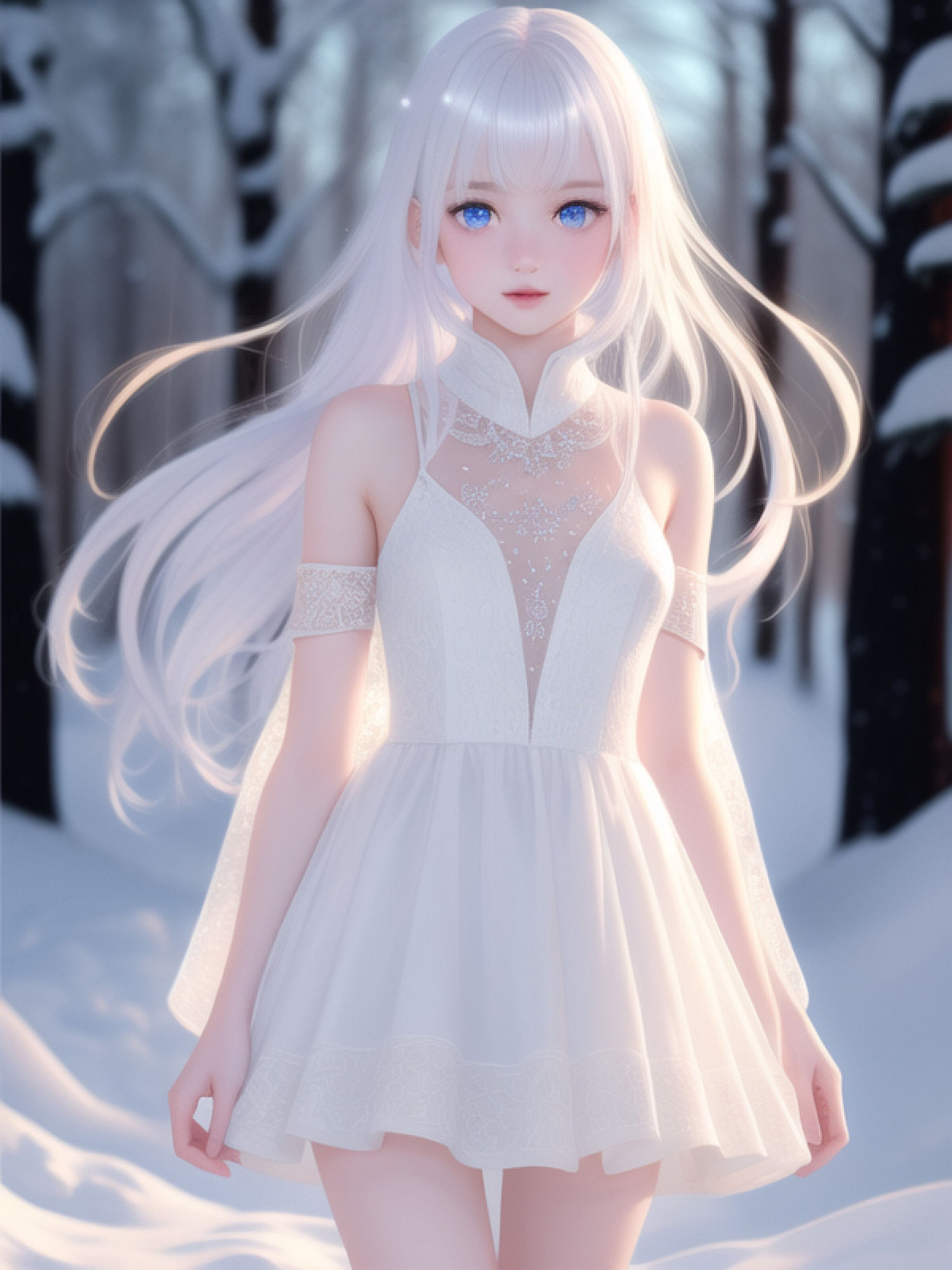 サンプル画像1:雪女INリアルワールド(2.5次元少女) [d_268593]