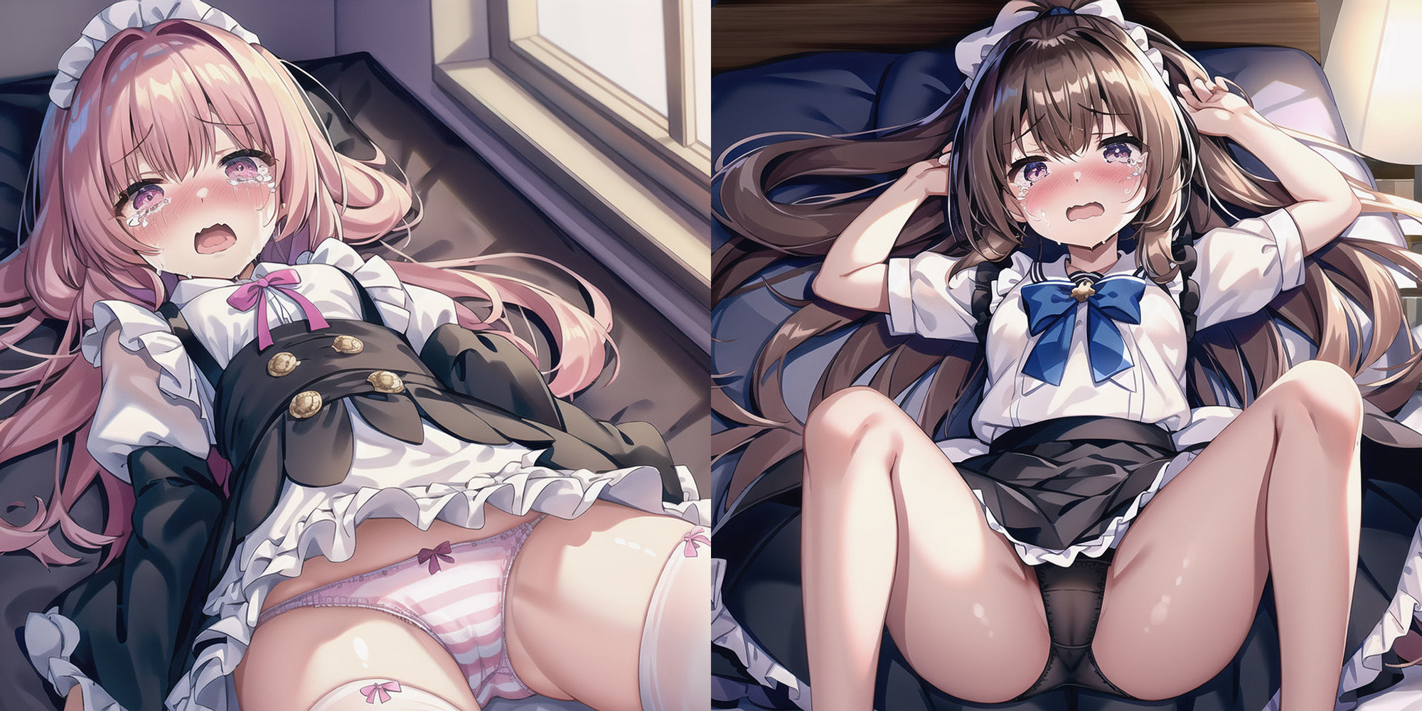 サンプル画像6:メイドちゃんが泣いてもパンツ見るのをやめない！(狼芝居) [d_268636]