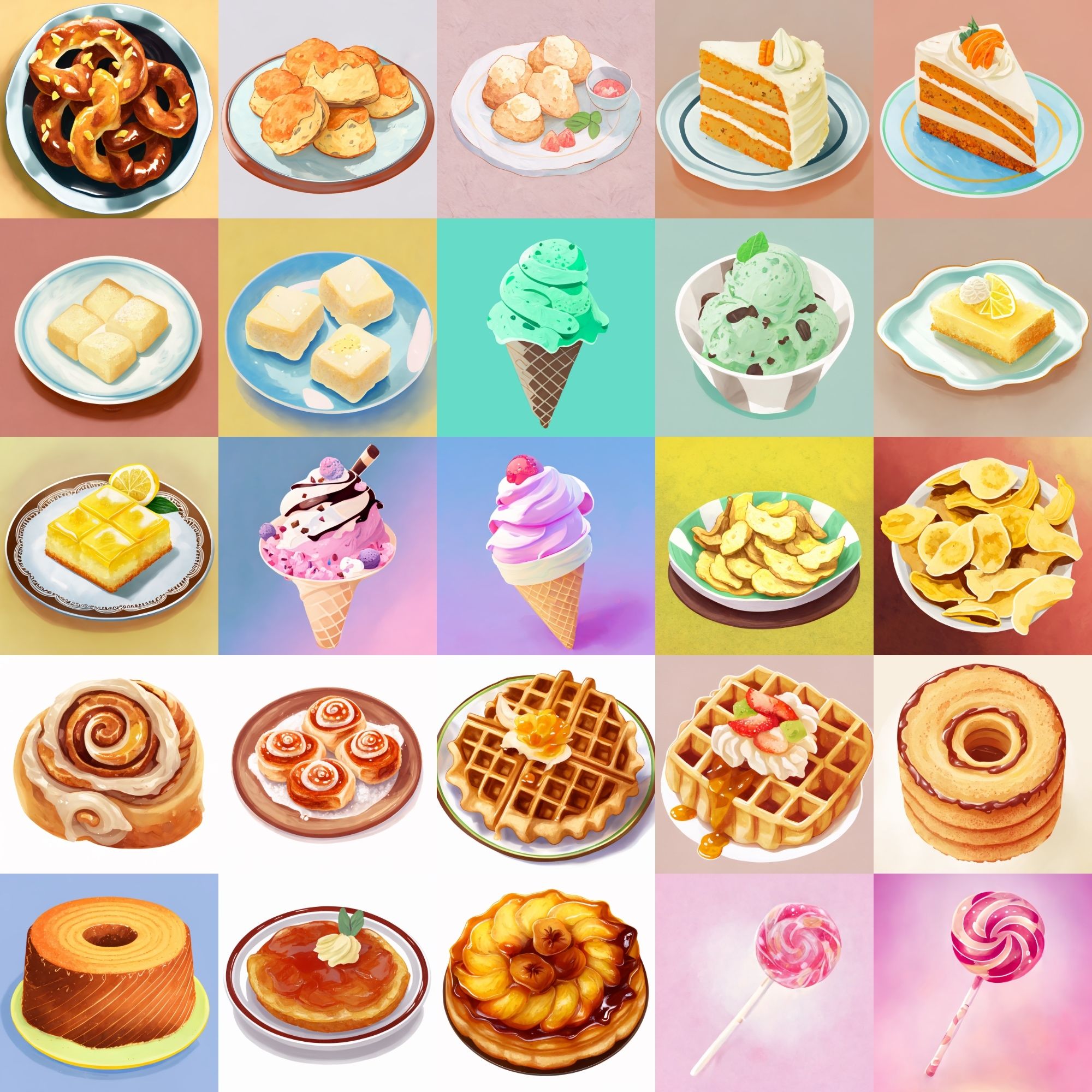 サンプル画像3:【色々なデザートのイラスト】著作権フリーの高解像度画像（100枚）(Game Material Store) [d_268981]