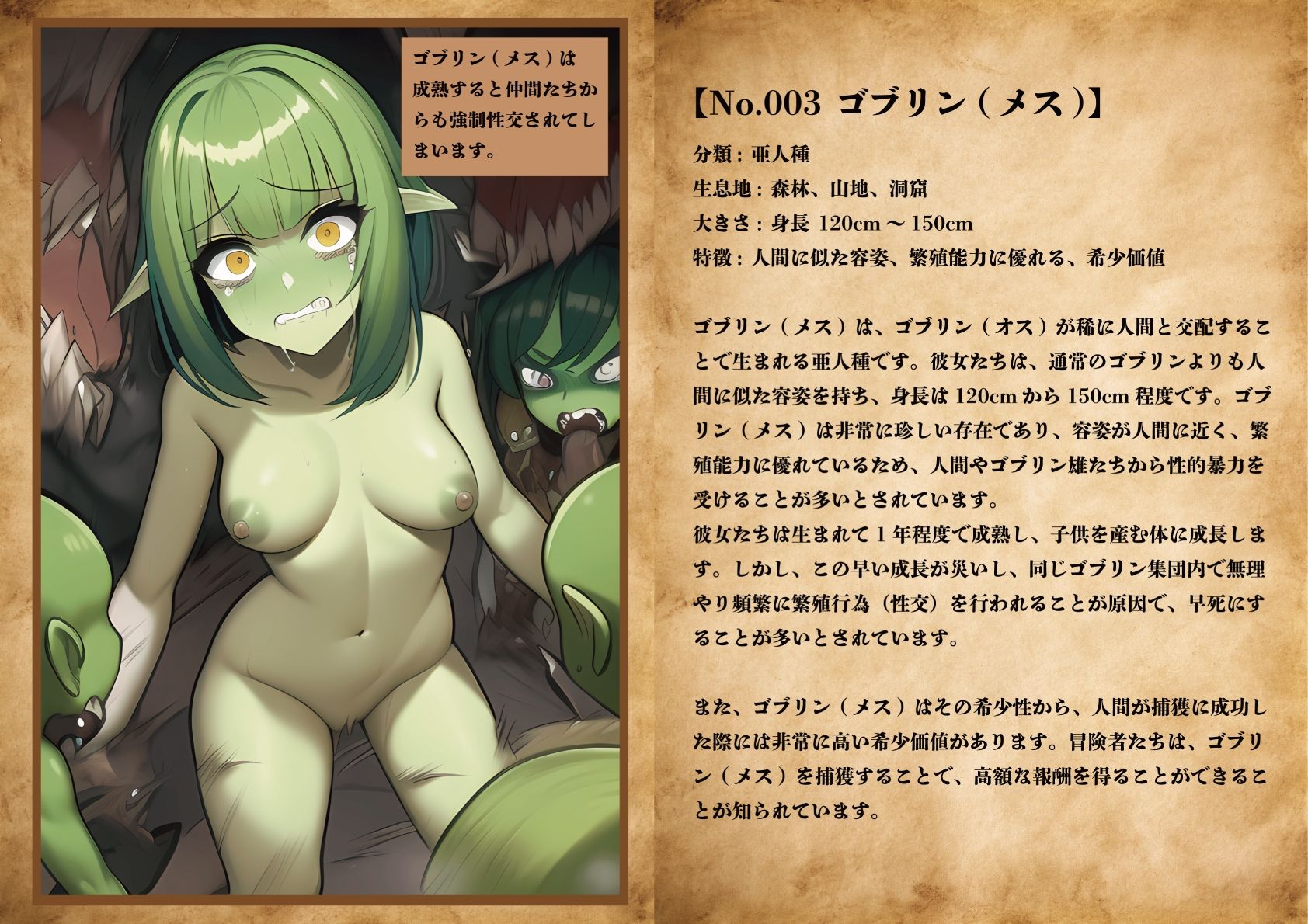 サンプル画像1:ちょっとエッチな異世界図鑑(AI美少女) [d_269180]