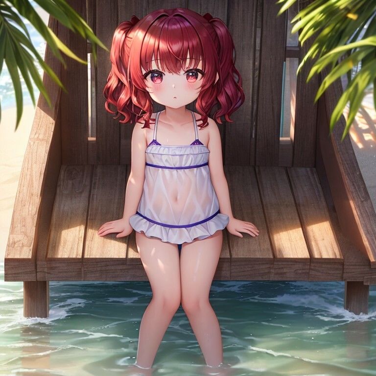 サンプル画像1:水面の女性 CG集(かわいいは一番) [d_269317]