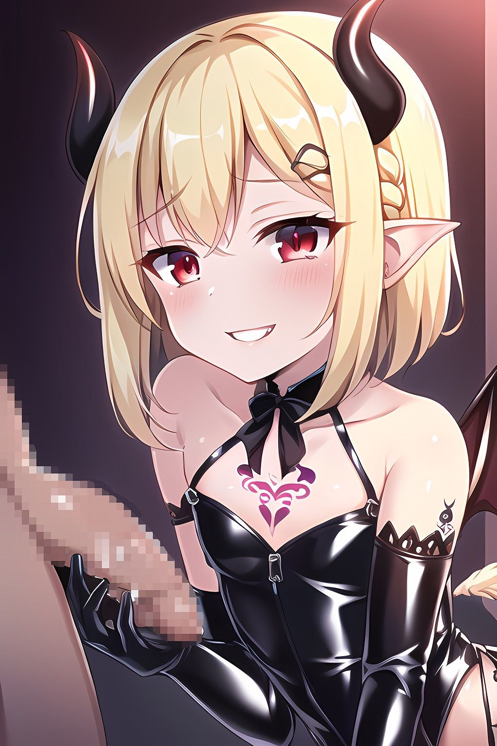 サンプル画像1:金髪ロリサキュバスCG集(AI Engineer) [d_269471]