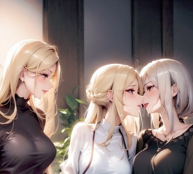 サンプル画像3:あなたのレズハーレム お茶会編(百合レズ画像AI牡丹) [d_269742]