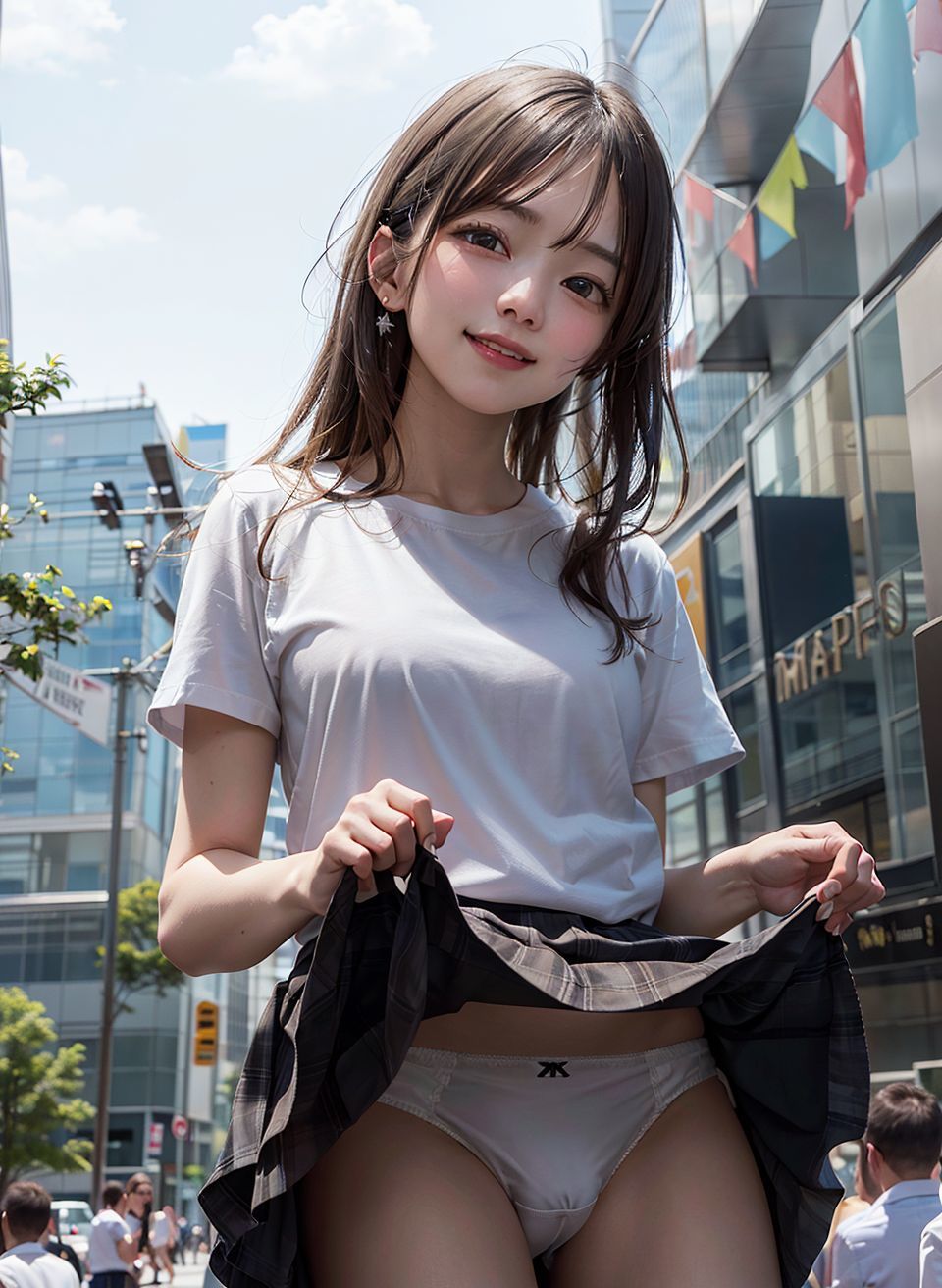 【街中露出】