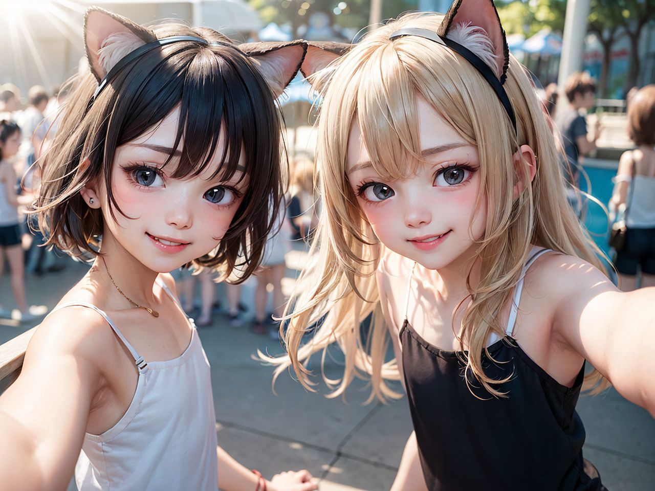 遊園地露出ガール