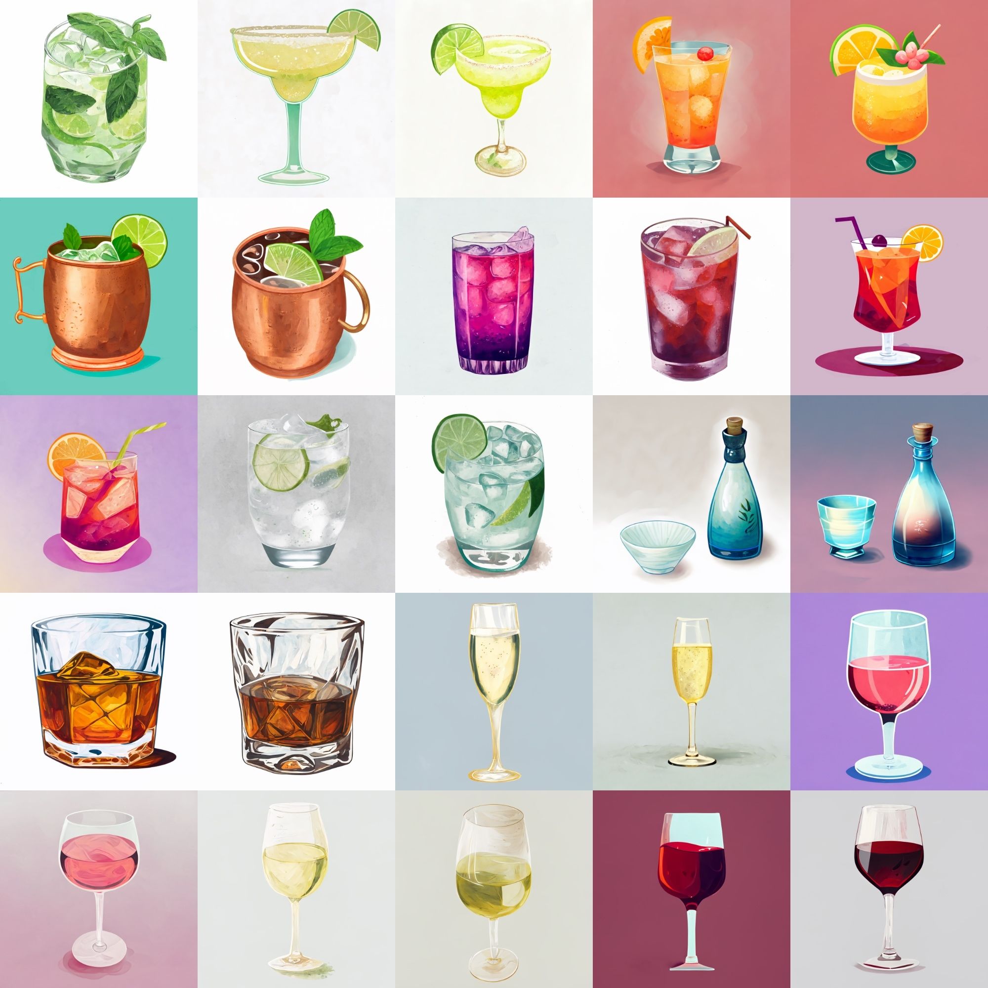 サンプル画像3:【色々な飲み物のイラスト】著作権フリーの高解像度画像（100枚）(Game Material Store) [d_269831]