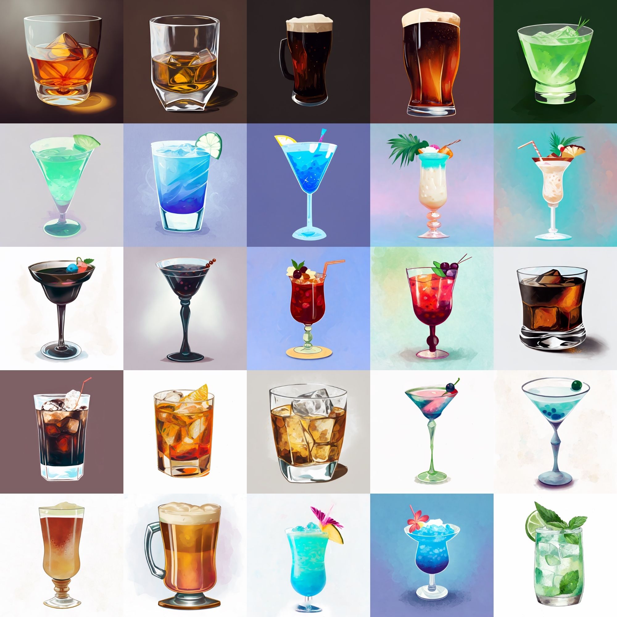 サンプル画像4:【色々な飲み物のイラスト】著作権フリーの高解像度画像（100枚）(Game Material Store) [d_269831]