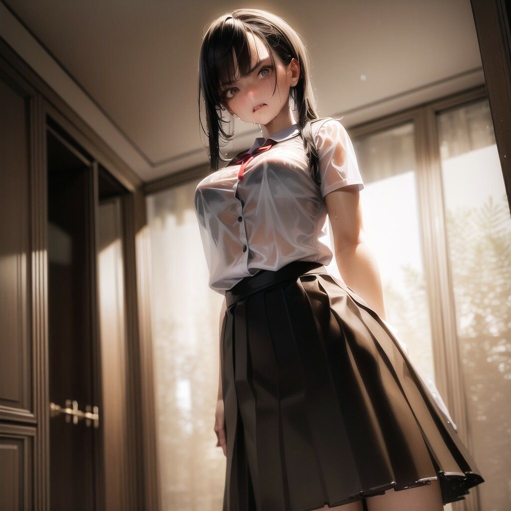 サンプル画像2:嫌悪少女 -びしょ濡れ着衣編-(リドル) [d_269871]