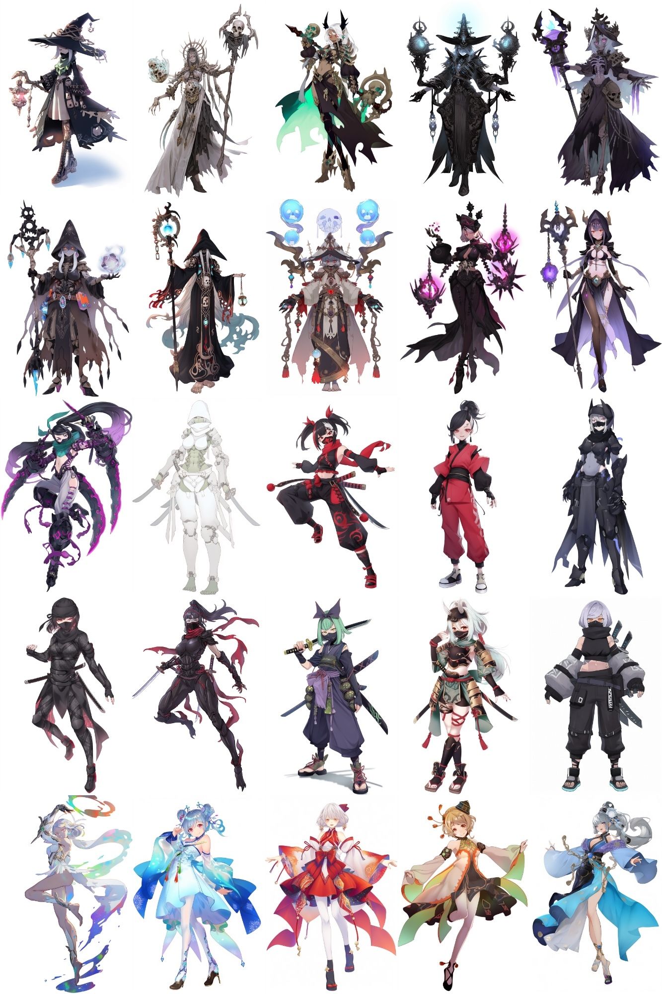 サンプル画像4:【女キャラ全身立ち絵ジョブ別1】著作権フリーの高解像度素材（100枚）(Game Material Store) [d_269942]