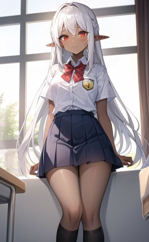 サンプル画像2:エルフの女の子たち(猫) [d_270035]