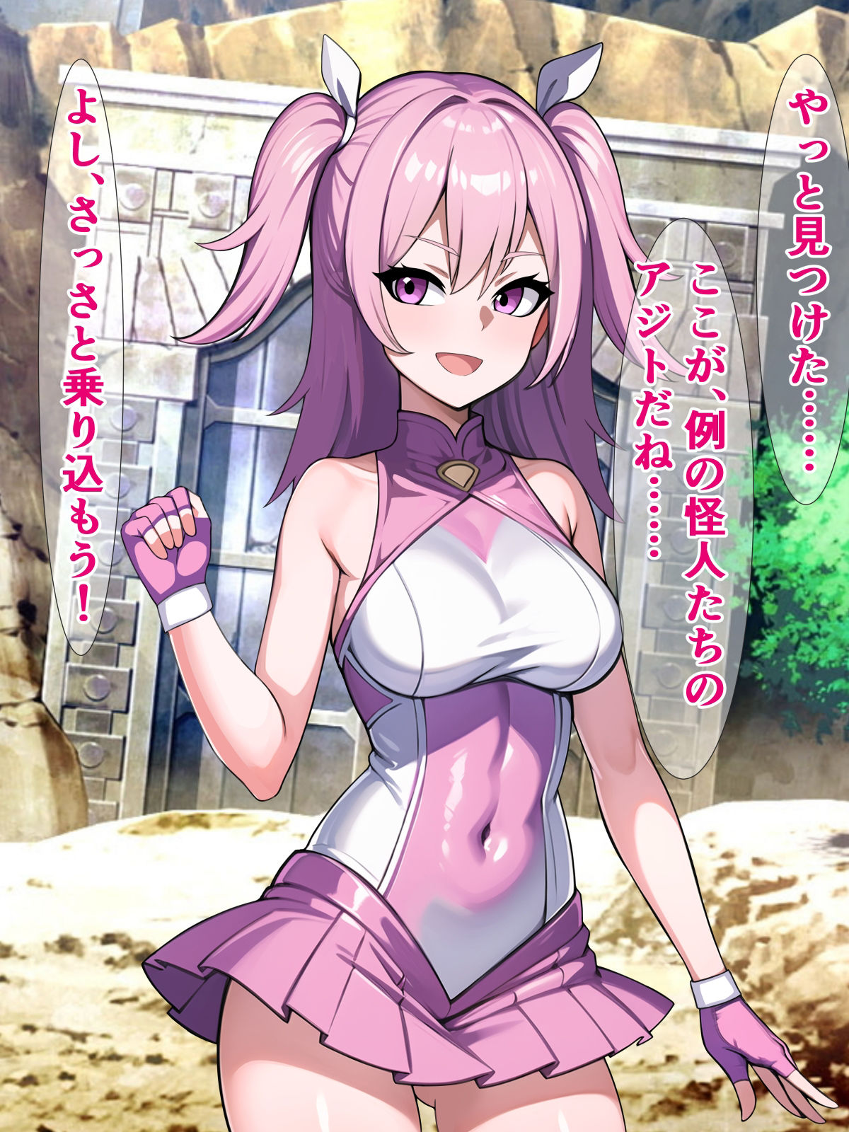 サンプル画像1:正義の魔法少女が、友達よりふたなりチンポオナホ射精を取る話(さざめき通り) [d_270236]