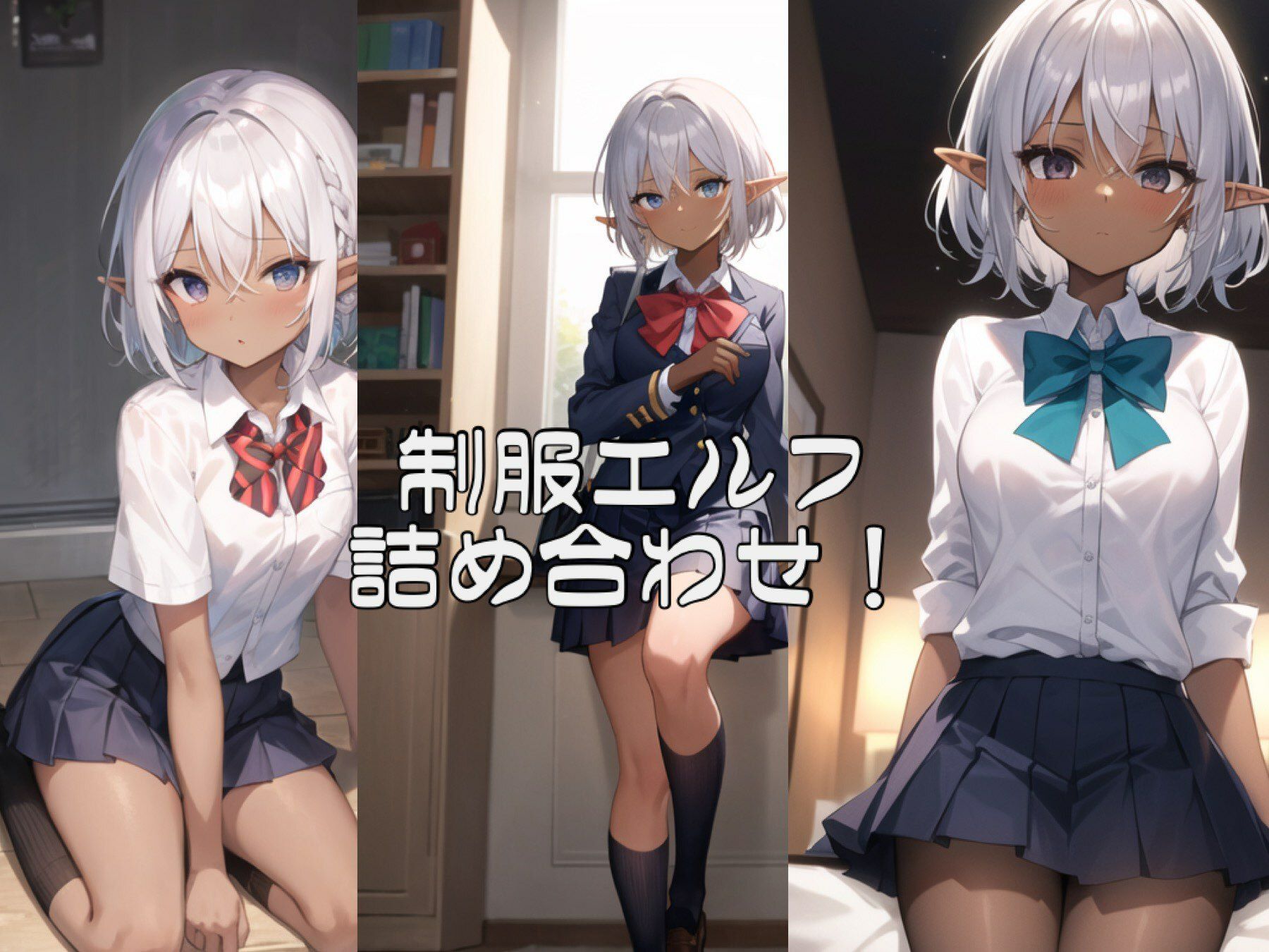 制服エルフとお尻
