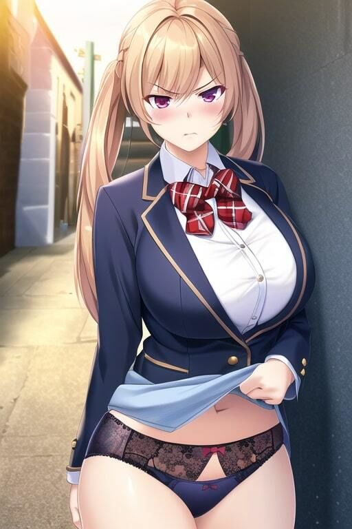 サンプル画像2:JKが嫌々だったり恥ずかしがりながらもパンツを見せてくれました。(箱庭) [d_270314]