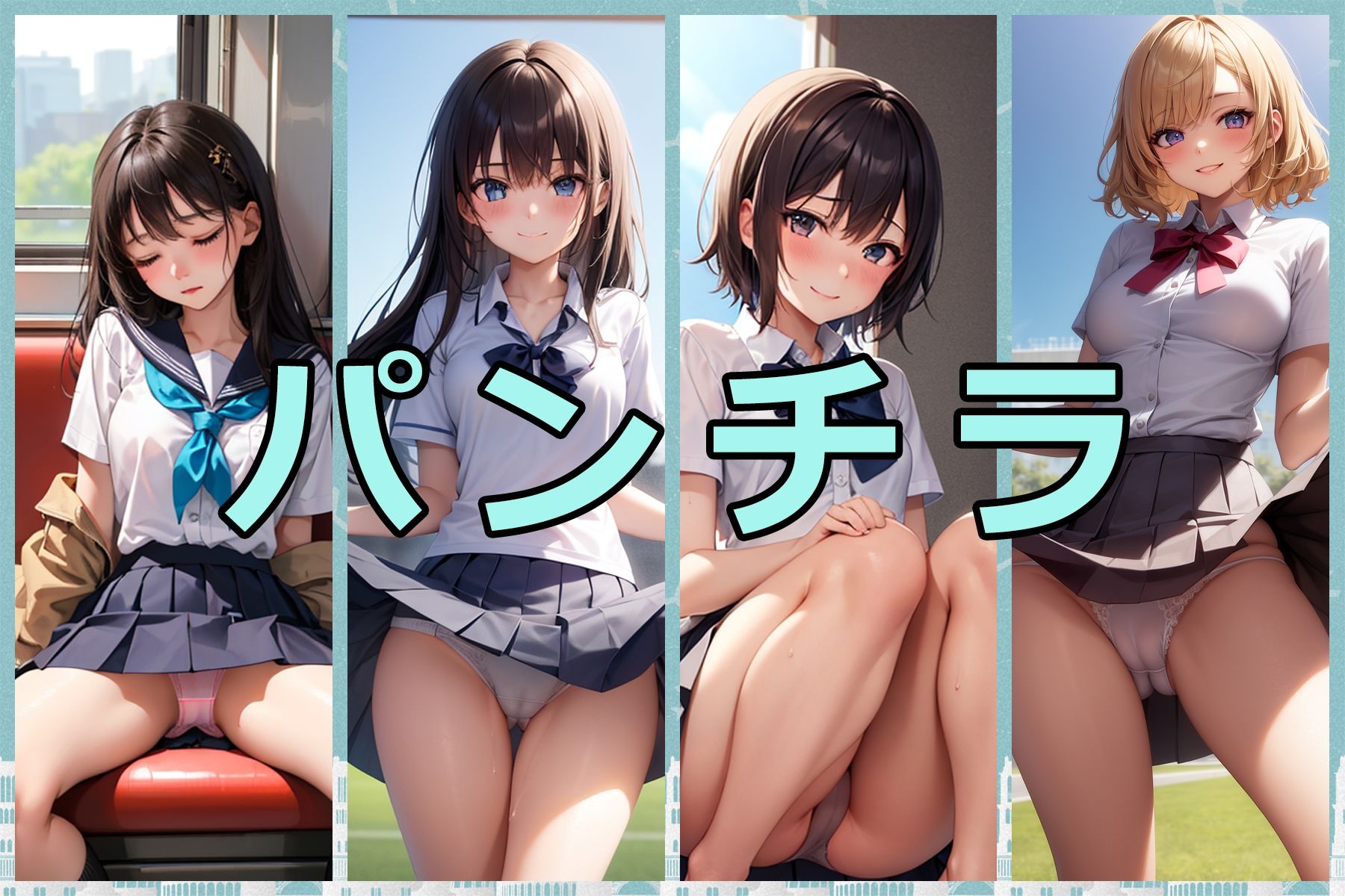 200枚収録！ AI画像集 バック・パンチラ・騎乗位・中出し詰め合わせ