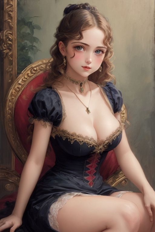 サンプル画像4:ビクトリアン美少女絵画(クックオナ) [d_270526]