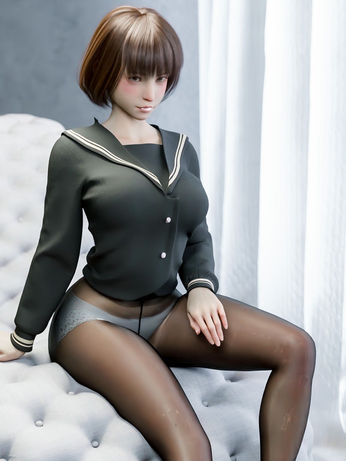 サンプル画像2:タイツ越しのパンツ16(かすみんティー) [d_270796]