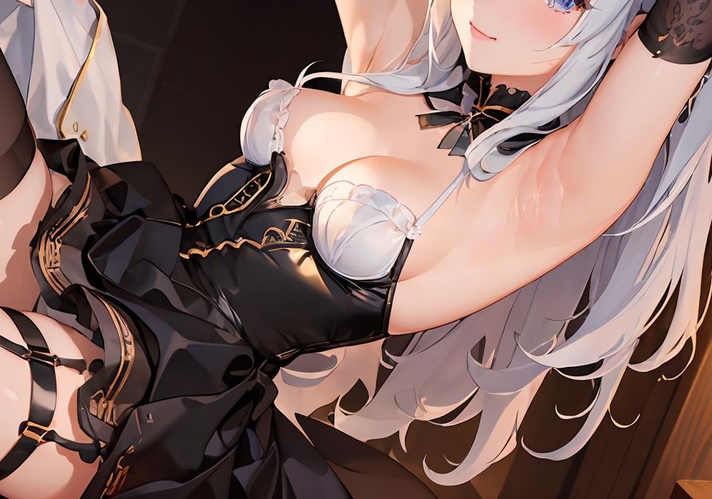 サンプル画像4:「見せてくれる」メイドさん×ガーターベルト！(ぜろくりえいと) [d_270815]