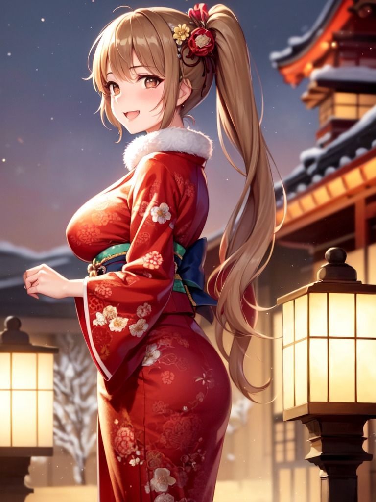 サンプル画像1:着物姿で誘惑してくる彼女(ぽりっしゅ本舗) [d_271052]