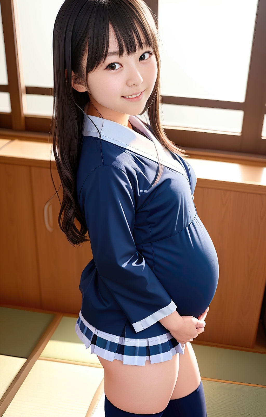 サンプル画像5:AI女子 vol.1 ボテ腹女子(AI幼女) [d_271184]