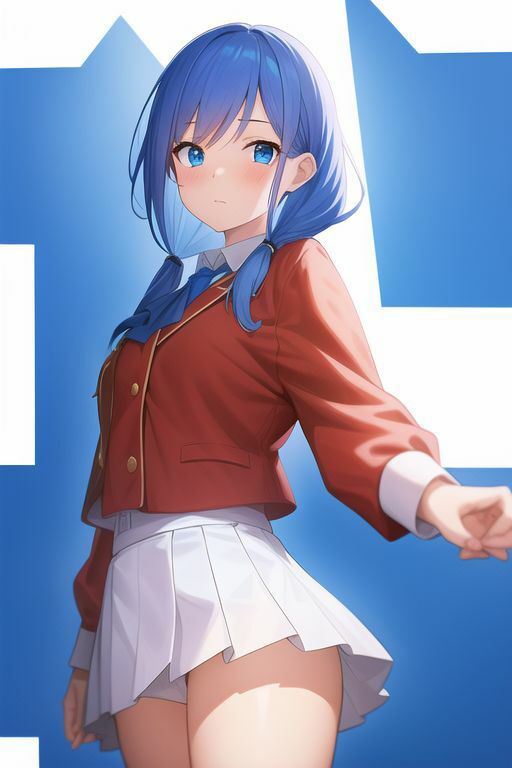 サンプル画像2:青髪制服乃女立絵集合〜之非淫〜(AI大全本舗 学園長初の裏物写真集をご覧あれ) [d_271212]